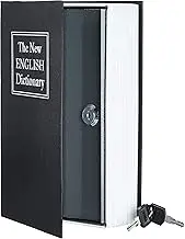 Amazon Basics Book Safe, Key Lock, Black