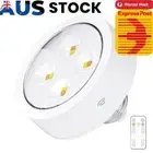 Dimmable Hockey Puck Light with E26/E27 Screw Remote Control Under Cabinet Light