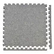 Greatmats Interlocking Carpet Tile 24" x 24" Wear-Resistant Light Gray (60-SqFt)