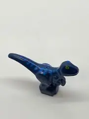 Lego Dark Blue Dinosaur, Baby Standing with Blue Markings Animal #25