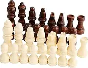 Dickly 32x Wooden Chess Pieces,Figurine Pieces,Brain Teaser Toys,Chess Game Pawns,Chess Pieces for Chess Board Games, M