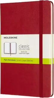 QP052F2 Notebook Classic Notebook Hardcover Solid Medium Size Scarlet Red