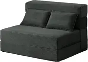 FILUXE Convertible Folding Sofa Bed-Sleeper Chair with Pillow, Modern Linen Fabric Floor Futon Couch, Foldable Mattress for Living Room/Dorm/Guest Use/Home Office/Apartment, Velvet,Standard