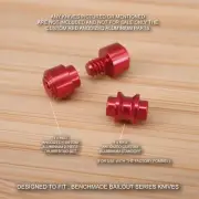 Benchmade 537 537GY 537GY-1 BAILOUT 3pc Standoff / Thumb Stud Set - Anodized RED