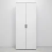 STOCKHOLM STORAGE CUPBOARD SLIM - WHITE - OVAL BLACK