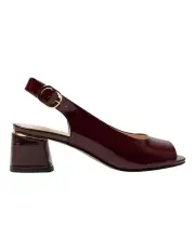 [Easy Steps] Martina Heeled Sandals in Wine Patent