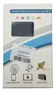 NEW Portable External Hard Drive Case (M.2) 2 TB - H2 Black