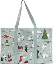 [Kate Spade New York] Reusable Shopping Bag, Insulated Grocery Tote with Shoulder Straps, Large Collapsible Tote Cooler, Holiday Party, Holiday Party, Large