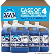 Dawn Professional Heavy Duty Manual Pot and Pan Dish Soap Detergent, 1 Gallon (Case of 4)
