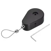 Retractable Cable Lock,Remote Control Anti-Lost Rope Hardware Lock 600g Black