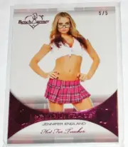 2014 Benchwarmer JENNIFER ENGLAND Hot for Teacher #55 Pink Foil/5 DODGEBALL Sexy