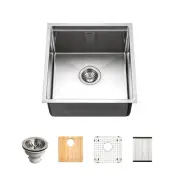 Houzer NVS-16-1717 Novus 17" Undermount Single Basin Stainless - Stainless Steel