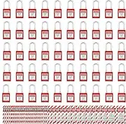 SAFBY 50 Keyed Different Lockout Tagout Locks with 50 Lock Out Tag Out Tags - Loto Safe Padlocks for Lock Out Tag Out Stations and Devices
