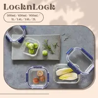 在飛比找蝦皮購物優惠-Locknlock 樂扣樂扣 頂級透明耐熱玻璃保鮮盒超值多件
