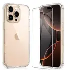 For iPhone 15 16e 14 13 12 11 Pro Max Plus SE Clear Case Shockproof Bumper Cover