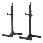 Squat Rack Adjustable Barbell Bench Press Stands 40"-66" Multi-Function Sturd...