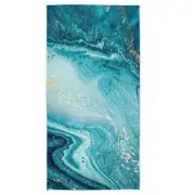 Hand Bath Towel Marble Golden Glittery Fingertip Towel Tie Dye Kitchen Blue