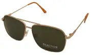Kenneth Cole Reaction Mens Sunglass Gold Rectangle Aviator , KC1371 32N