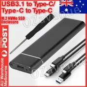 NVME M.2 SATA SSD to USB 3.1 Type C External Aluminium Enclosure UASP B B+M Key