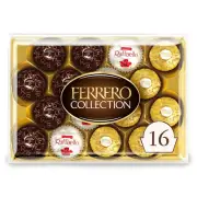 Ferrero Rocher, 16 Count, Premium Gourmet Assorted Hazelnut Milk Chocolate, Dark