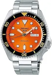 [SEIKO] Automatic Watch for Men - 5 Sports - Day/Date Calendar, LumiBrite Hands and Markers, and Rotating Bezel, 100m Water-Resistant