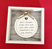"BEST FRIENDS" DOG/PET SHADOW BOX , WOODEN FRAMED MEMORIAL, GIFT, SYMPATHY,