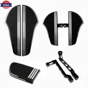 Defiance Driver Passenger Flooboard Shifter Lever Pegs Pedal Pad FIt For Harley