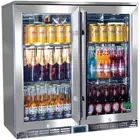 Alfresco Bar Fridge 2 Glass Door Stainless Steel Energy Efficient Alfresco 208L