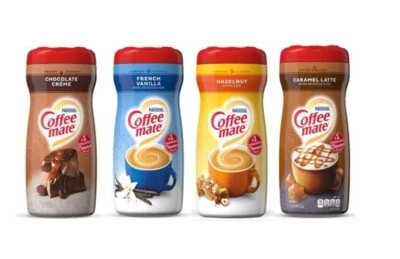 Coffee Mate Coffee Creamer Chocolate, Hazelnut, Vanilla, Caramel 425g