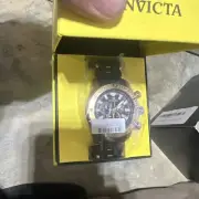 Invicta Men's Watch Spider Collection Chronograph Black Dial Rubber Strap 0140