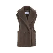 [Max Mara] Max Mara-Bronze Brown Alpaca Bormida Coat-Donna 36 IT