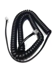 NEW 12 Foot Black Handset Receiver Curly Coil Cord for Fanvil IP VOIP Phone