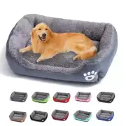 Washable Pet Calming Bed Cat Puppy Large Dog Sleep Warm Soft Plush Comfy Cushion