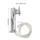 Draft Beer Kegerator Tower 3 Tap Stainless Steel Dispenser For Home Brewing AU
