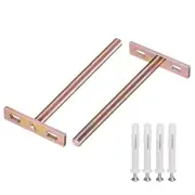 2-Pack Floating Shelf Brackets 5 Inch Blind Shelf Supports Metal Wall Shelf S...