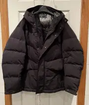 UNIQLO JIL SANDER XL Mens Hybrid Down Oversized Hooded Jacket Black