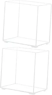 Parliky 2pcs Acrylic Rimless Fish Tank Small Betta Fish Bowl Office Desk Aquarium White Tank