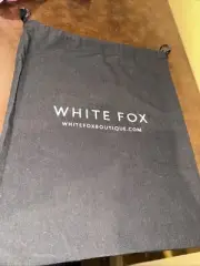white fox boutique Black Drawstring Bag Rare!