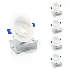 4 Pack 4 inch 5CCT LED Gimbal Led Recessed Light with Junction Box, 360°+90° ...