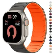 Magnetic Silicne Strap For Apple Watch Band Ultra2/1 49mm 38/40/41/42/44/45/46mm