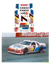 #7 Alan Kulwicki Zerex 1990 1/64 scale decal AFX Tyco Lifelike
