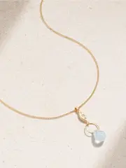 [Melissa Joy Manning] Melissa Joy Manning - 14-karat Recycled Gold, Aquamarine And Diamond Necklace - One size One size Gold