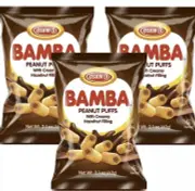 BAMBA Peanut Butter Puffs - With Creamy Hazelnut Filling - 3 PACK - 2 Oz Each
