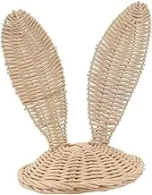 Rattan Hat Decor Hand Bonnets for Babies Adorable Hat Photo Costume Bunny Ears Headband Headbands Funny Hat Hats for Newborn Bonnet Brown Indonesian Rattan