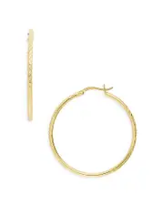 Argento Vivo Textured Hoop Earrings in 14K Gold Plated Sterling Silver
