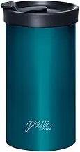 Bobble Presse by French Coffee Press and Insulated Stainless Steel Travel Tumbler for On-The-Go Brewing - 13 oz (Peacock)