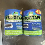 Lot Of 2 Blue FrogTape Pro Grade Painter's Tape 1.88” (3) & 1.41" (4) 60 Yd Each