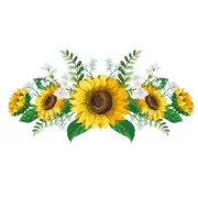 Sunflowers Wall Decal Wall Stickers for Nursery Bedroom Bathroom Kitchen, Remova