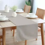 Table Runner Long | Cotton Canvas Fabric | Solid Color | 13x59 in Light Grey