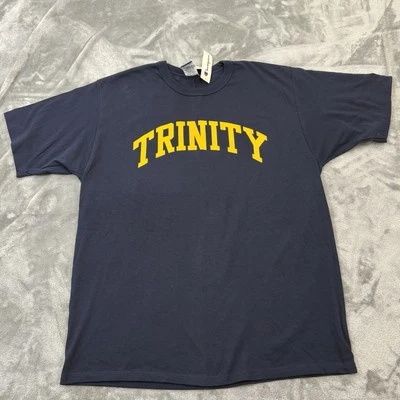 Vintage Champion Trinity College T-Shirt Men's XL Blue Single Stitch USA NWT